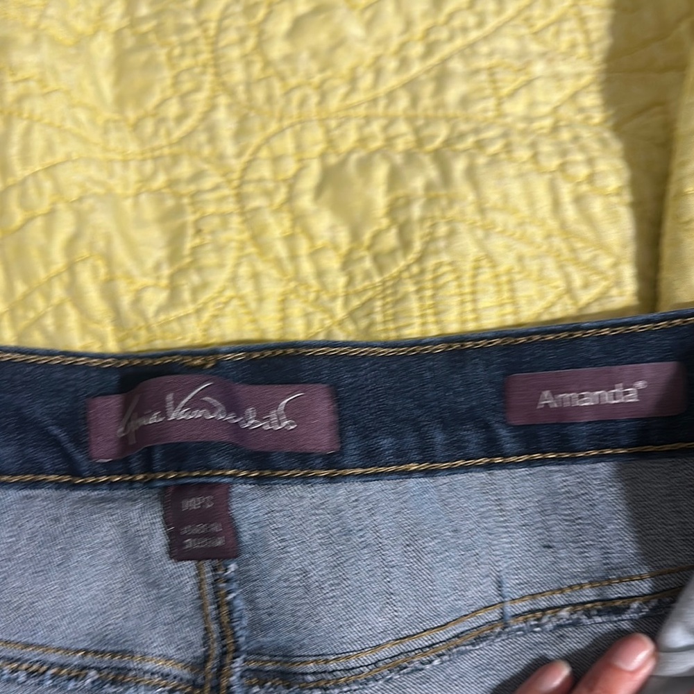 Gloria Vanderbilt Blue Straight Leg Jeans Classic Fit - Picture 2 of 4